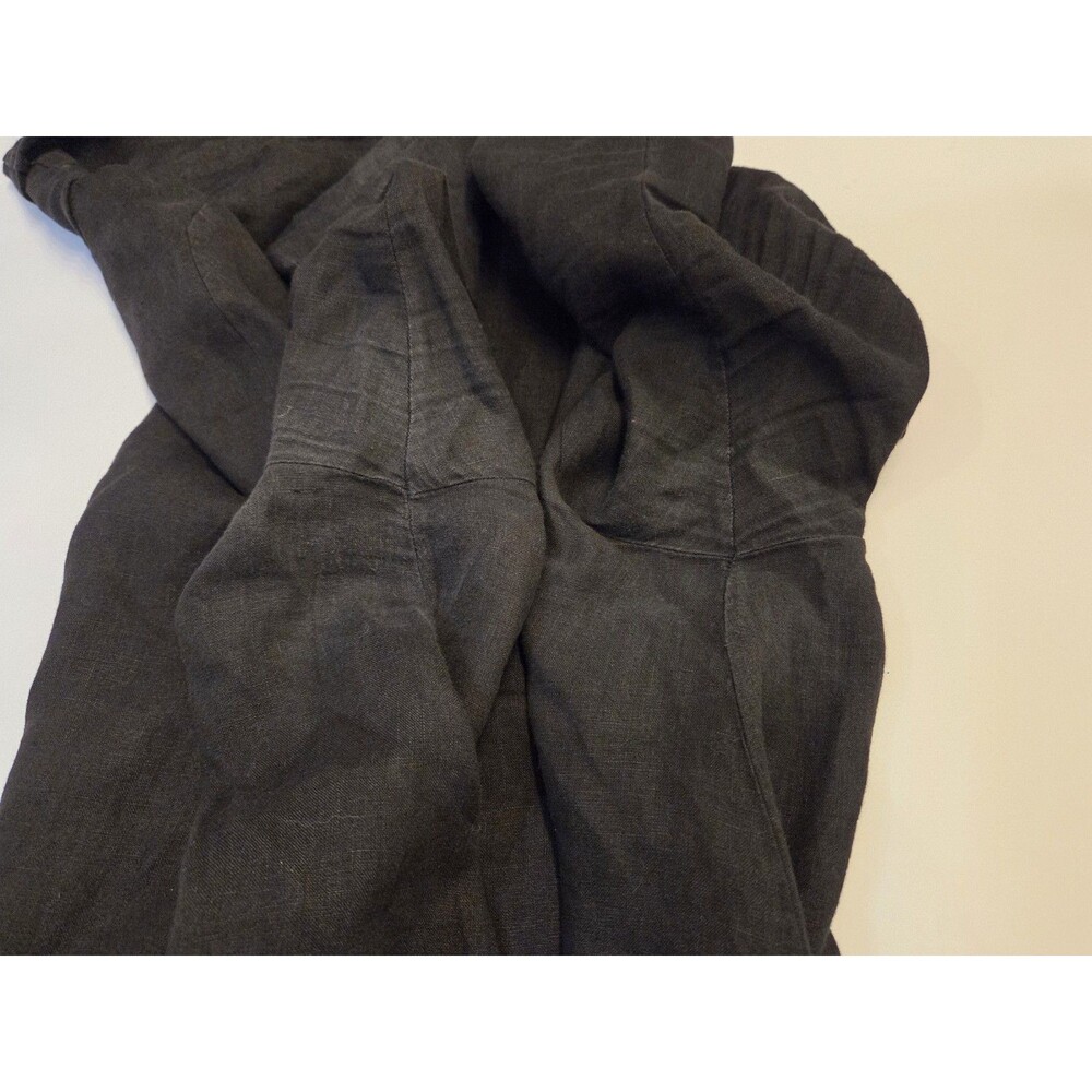 Bryn Walker XL Black 100% Linen Tunic Top Cowl Neck Made in USA Lagenlook Boho - Picture 6 of 8